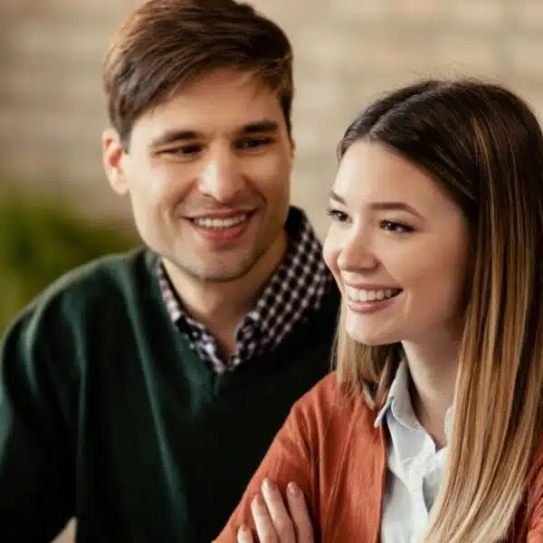 A family working on a financial plan together