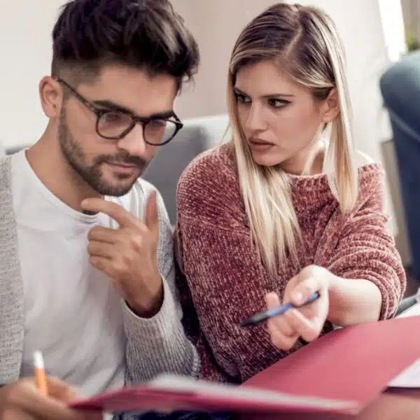 Couple struggling over their budget