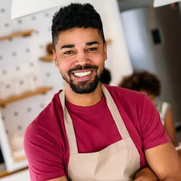 Man focusing on growing his business