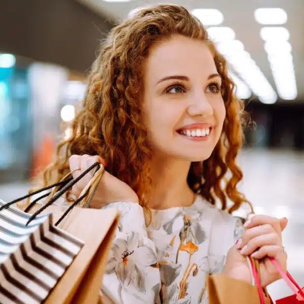 Woman shopping at the mall