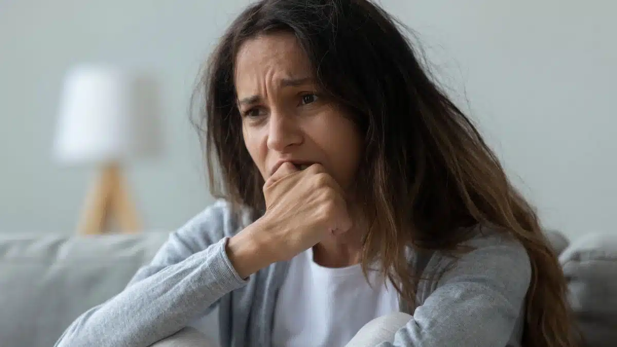Woman stressed over her money situation