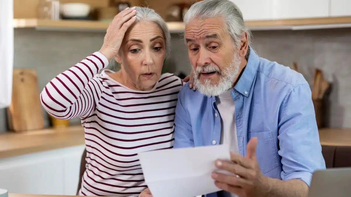 mature couple shocked at their statement