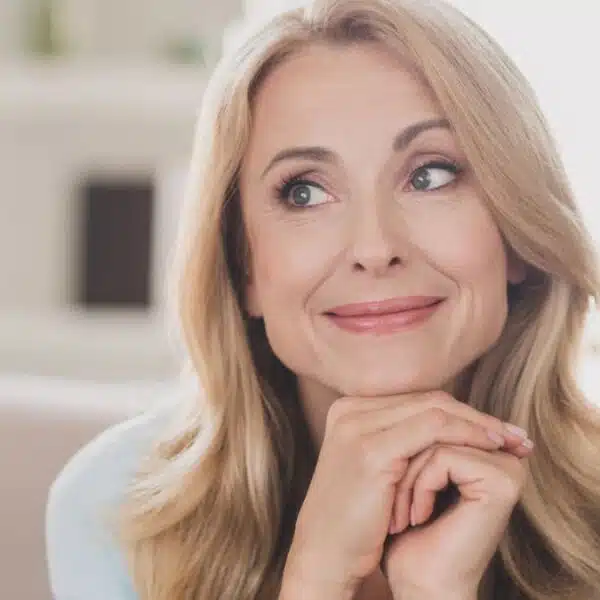 mature woman smiling