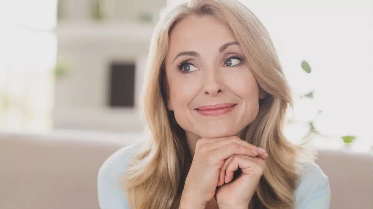 mature woman smiling