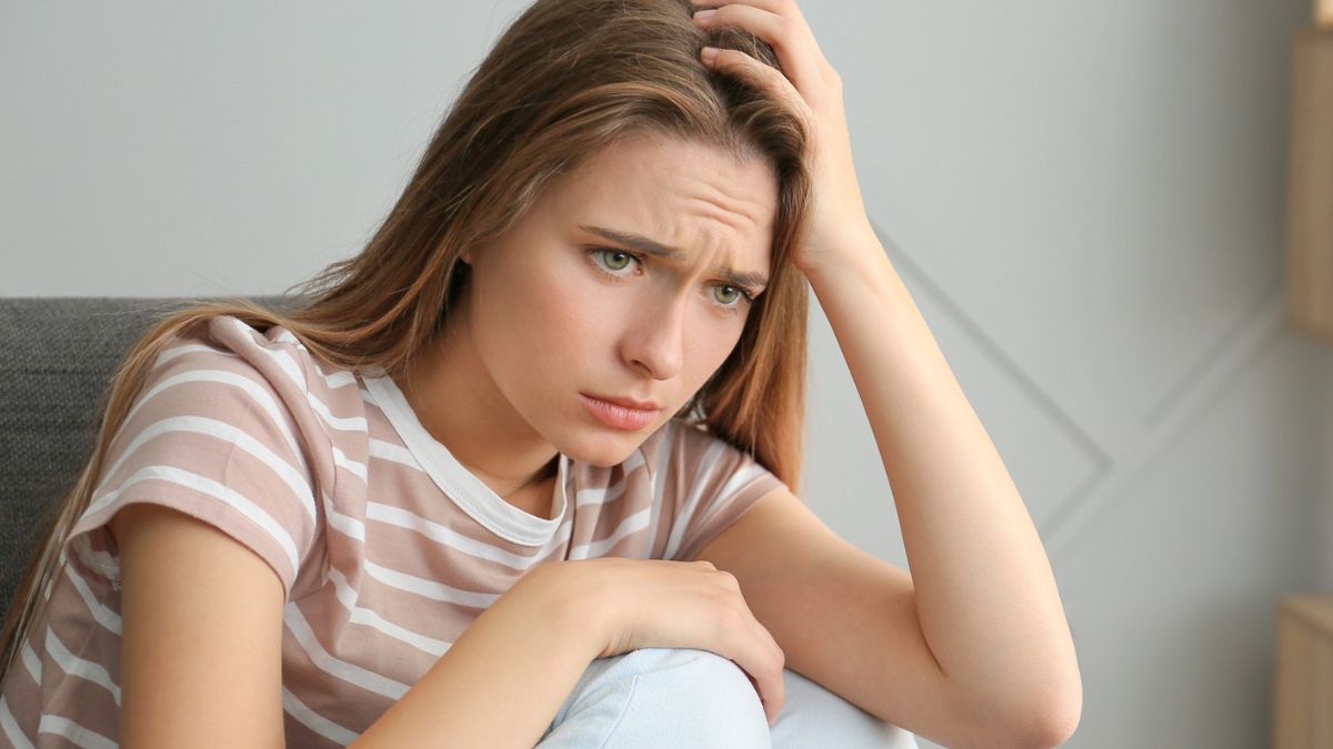 woman upset and worried