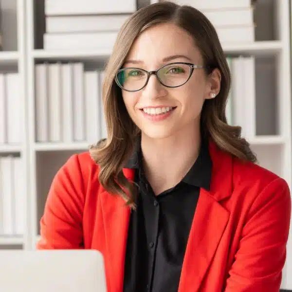 woman working in the office