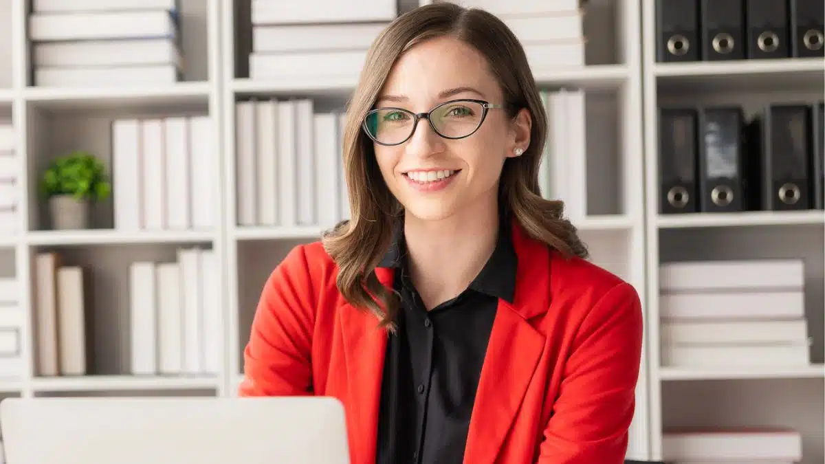 woman working in the office
