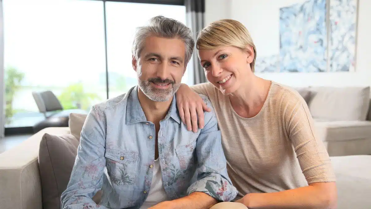 Couple living in peace with their finances