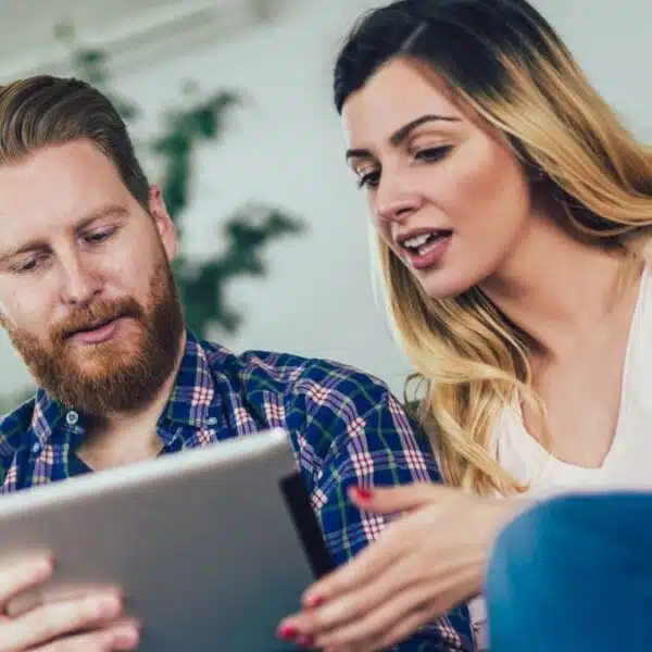 Couple reviewing their financial statement
