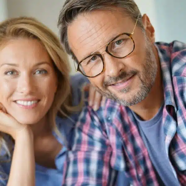 Couple working on their finances together