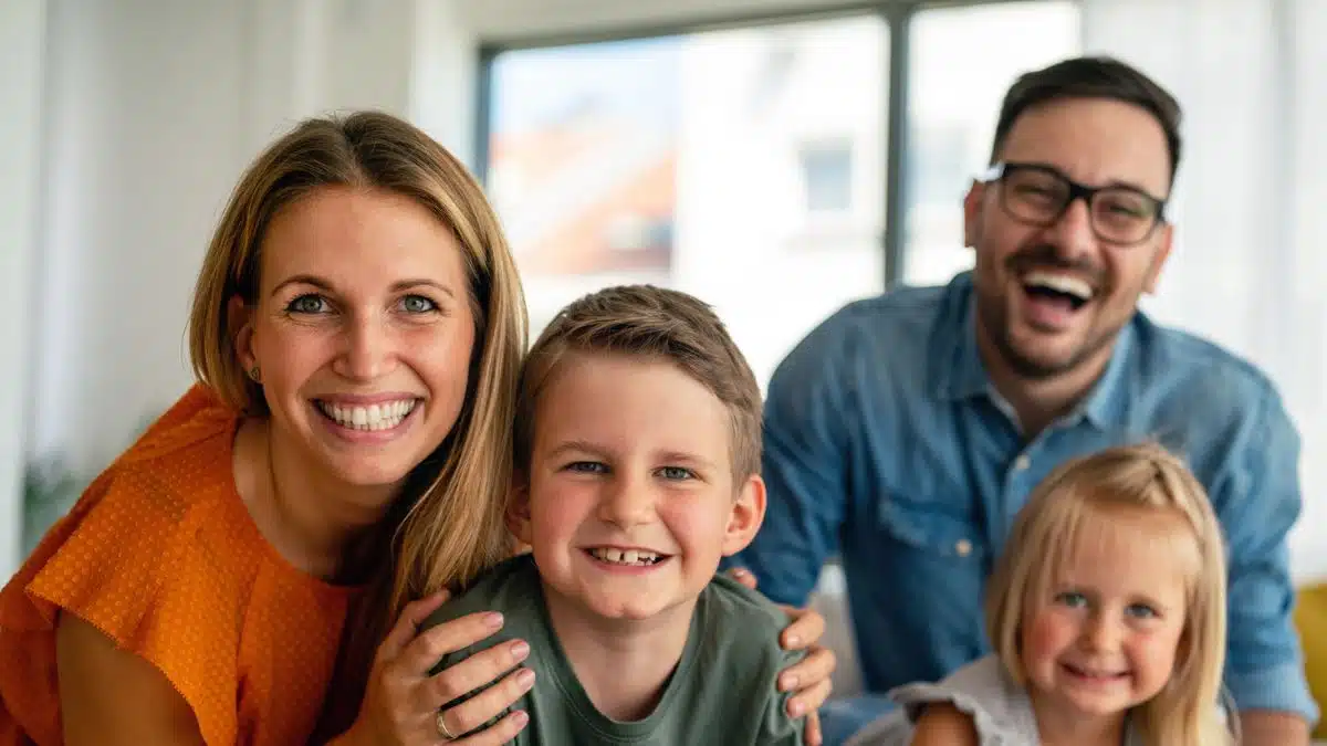 Family spending their weekend together