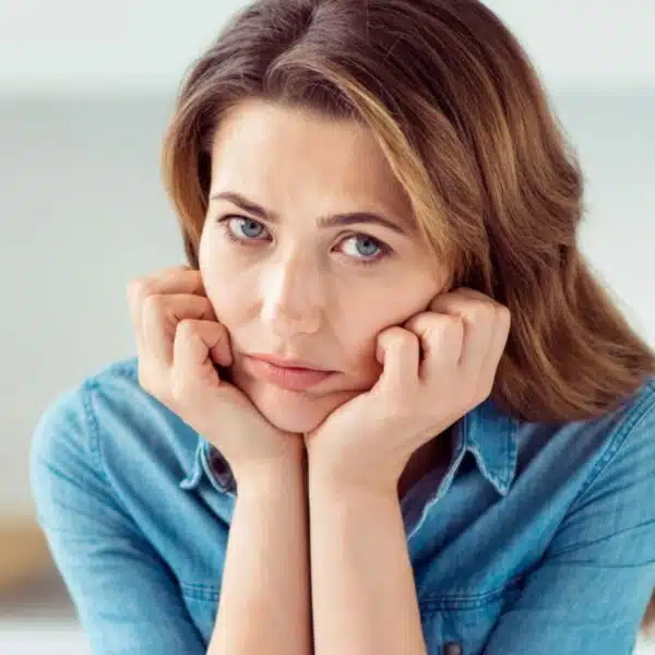 Woman feeling unmotivated for the day