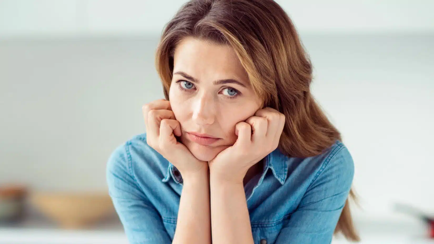 Woman feeling unmotivated for the day