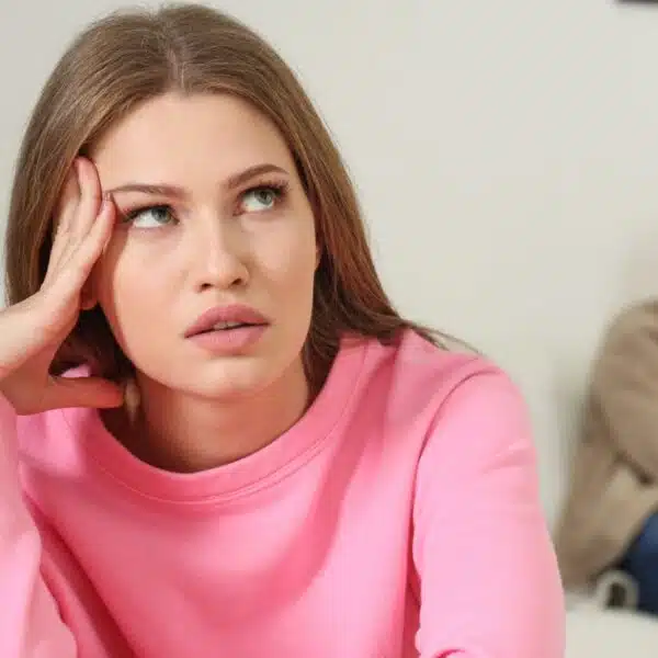 Woman frustrated with her finances
