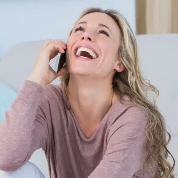 Woman making a call to her friends