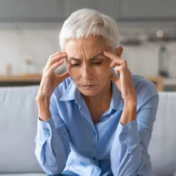 Woman reviewing her bank statements (1)