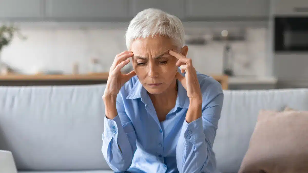 Woman reviewing her bank statements (1)