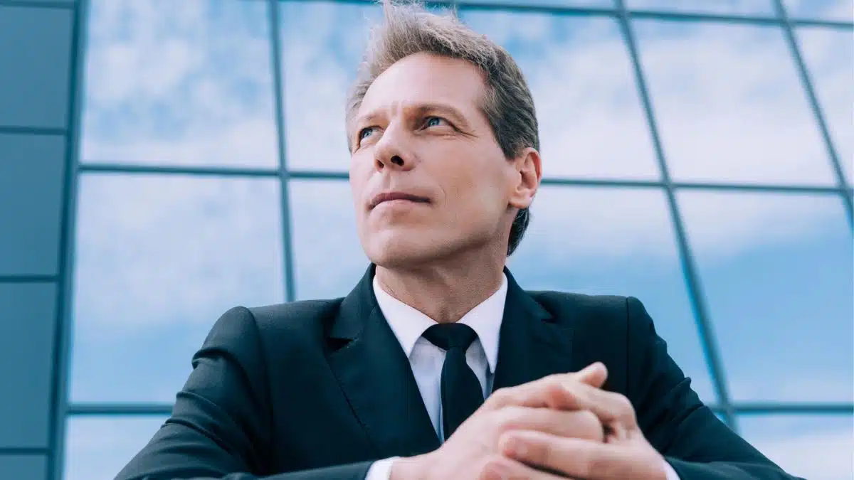 business man work thinking outside