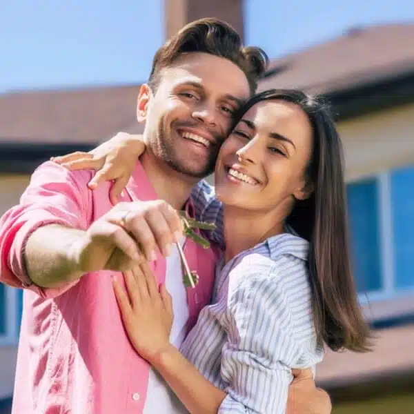 couple buying a house
