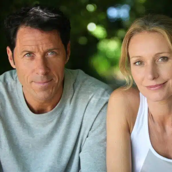 couple running outside