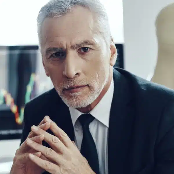 man working in an office