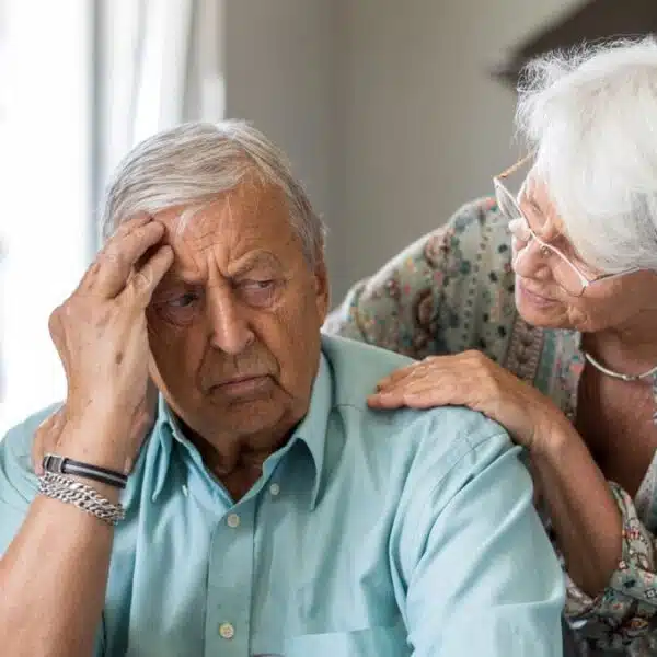 old man thinking hard