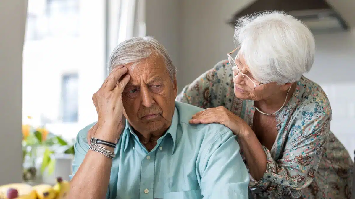 old man thinking hard