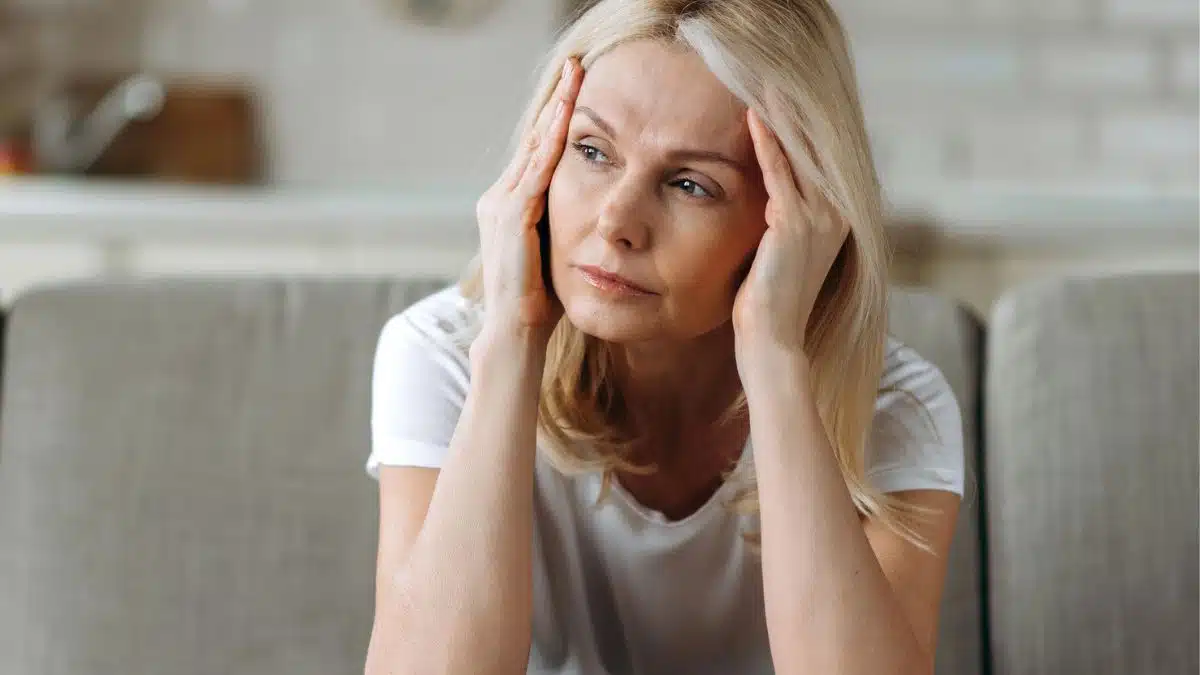 woman at home worried about her problems