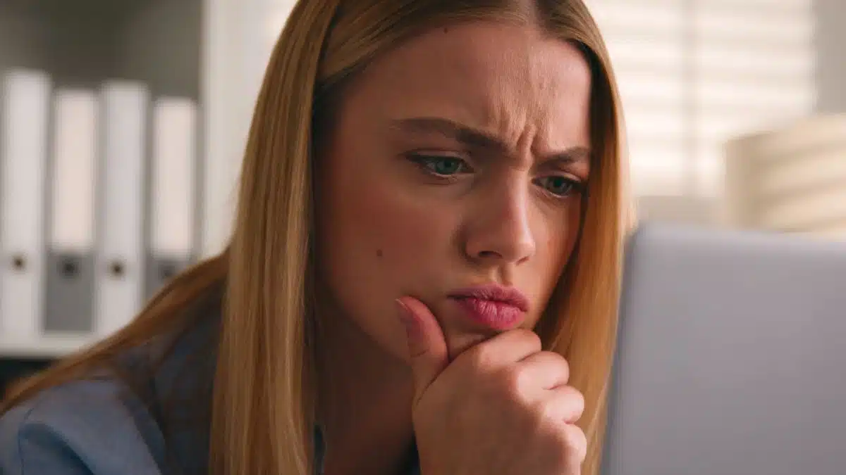 woman confused on her financial status