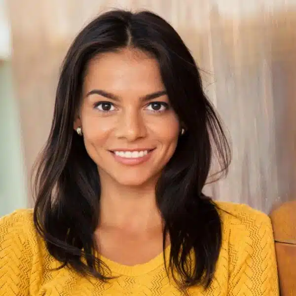 woman crossing arms in the hallway