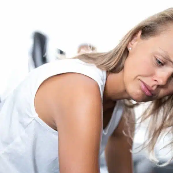 woman miserable in an airplane