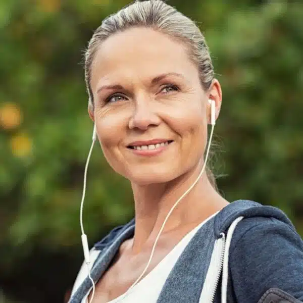 woman running in the park
