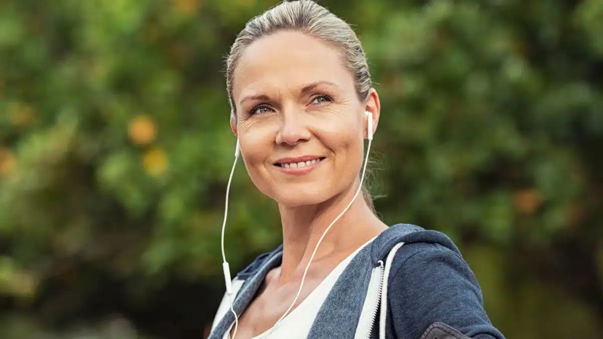woman running in the park