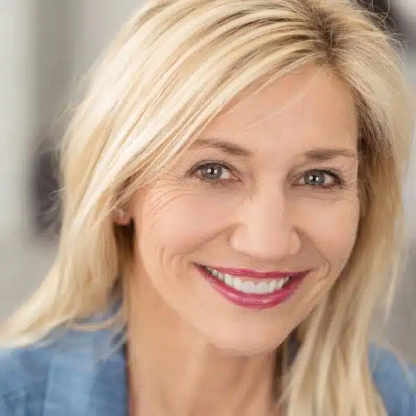 woman thinking at home smile