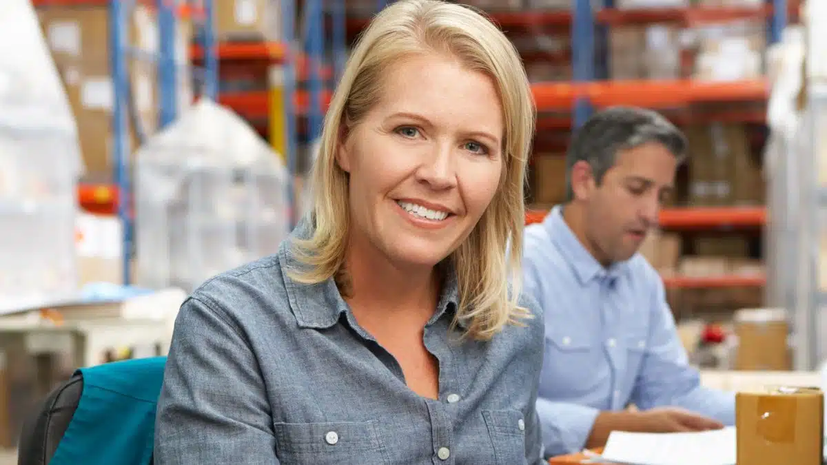 woman working in the stall