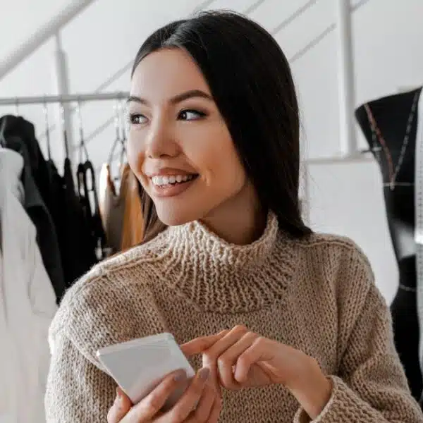 asian woman in the store shopping