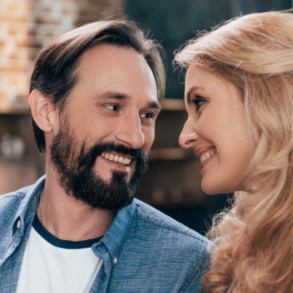 couple staring at each other