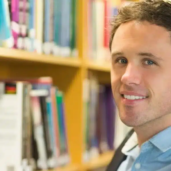 man reading a book from the store