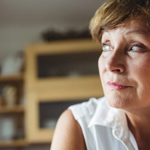 mature woman with regret