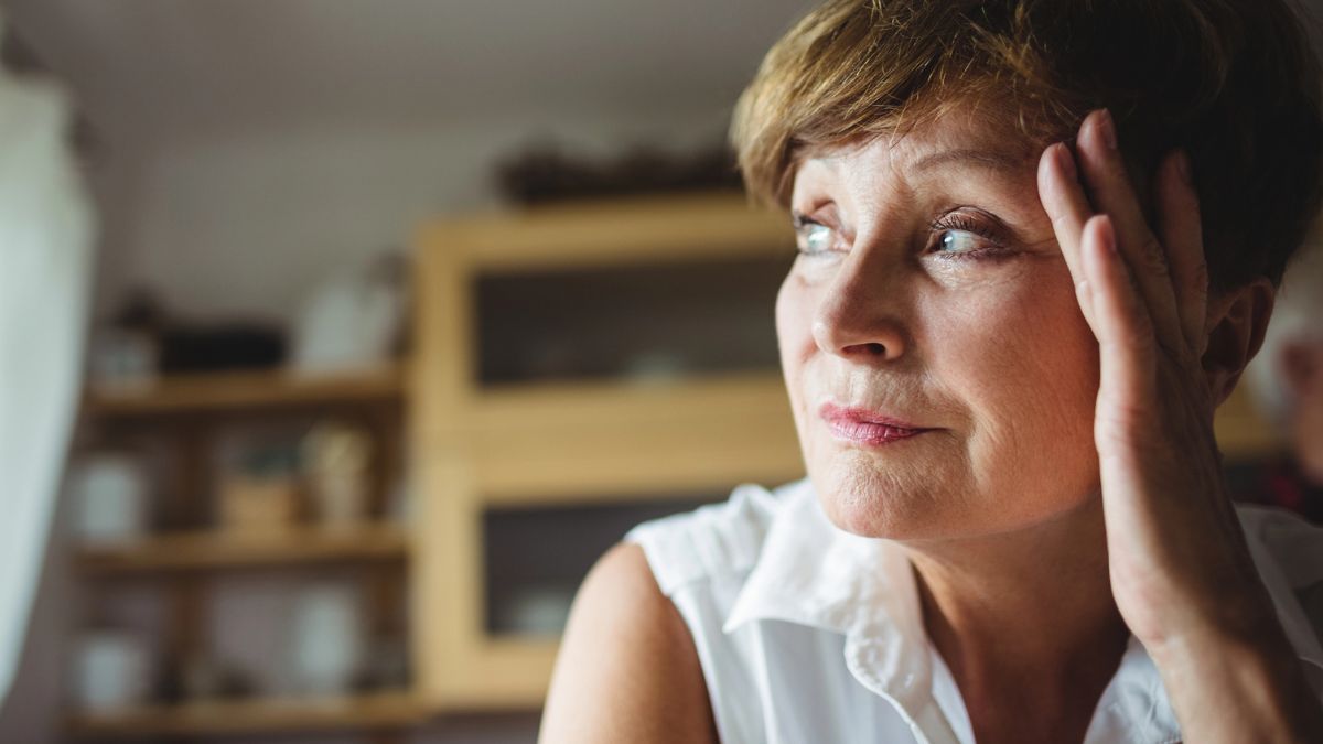 mature woman with regret