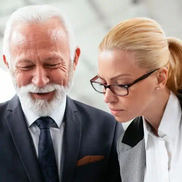 senior man working in the office