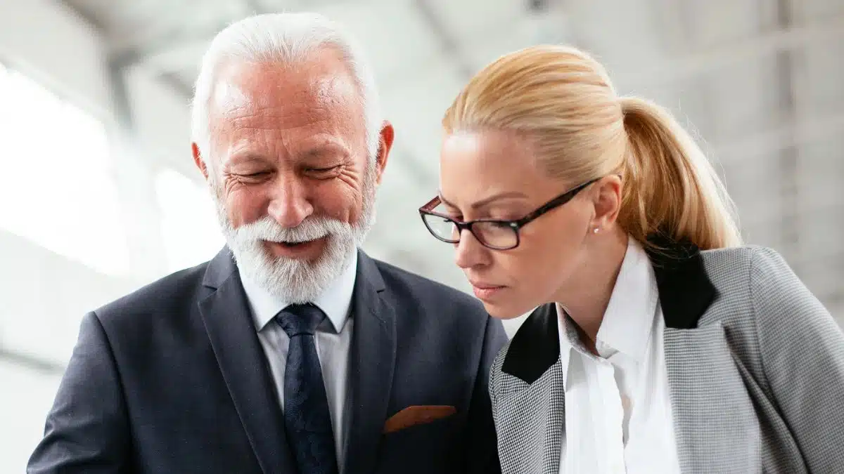 senior man working in the office