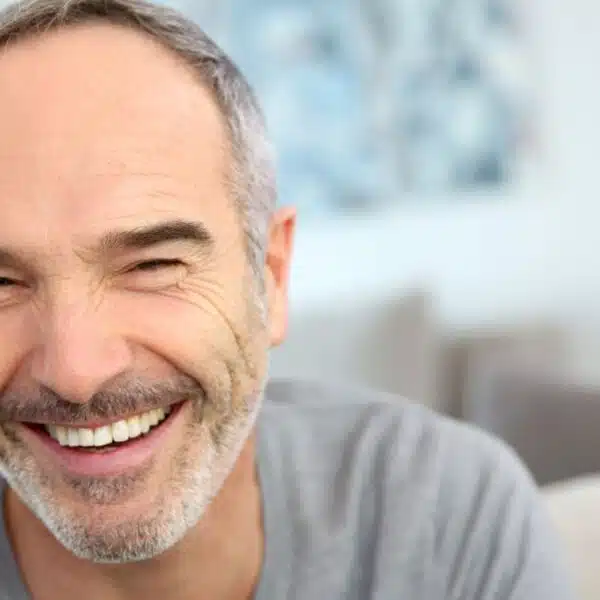 senior mature man smile at home