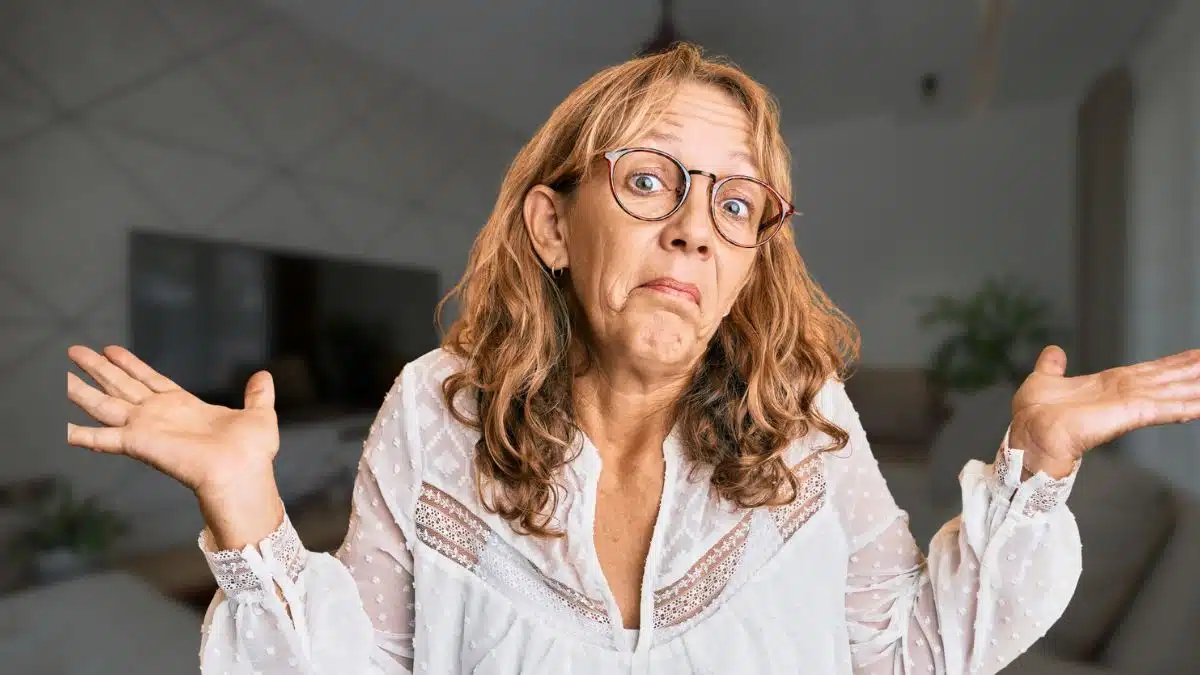 senior woman in the living room