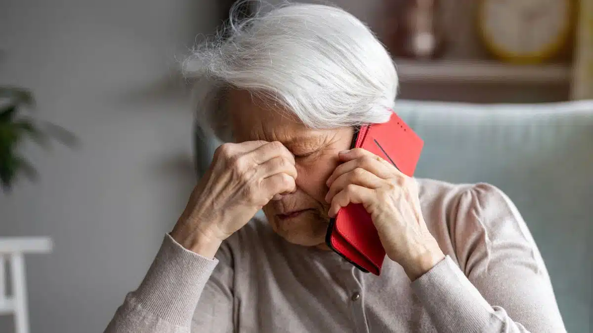 senior woman on the phone