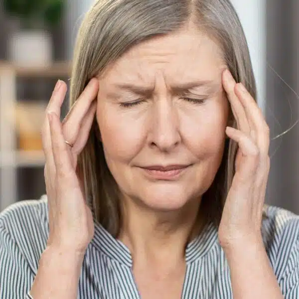 senior woman stressed