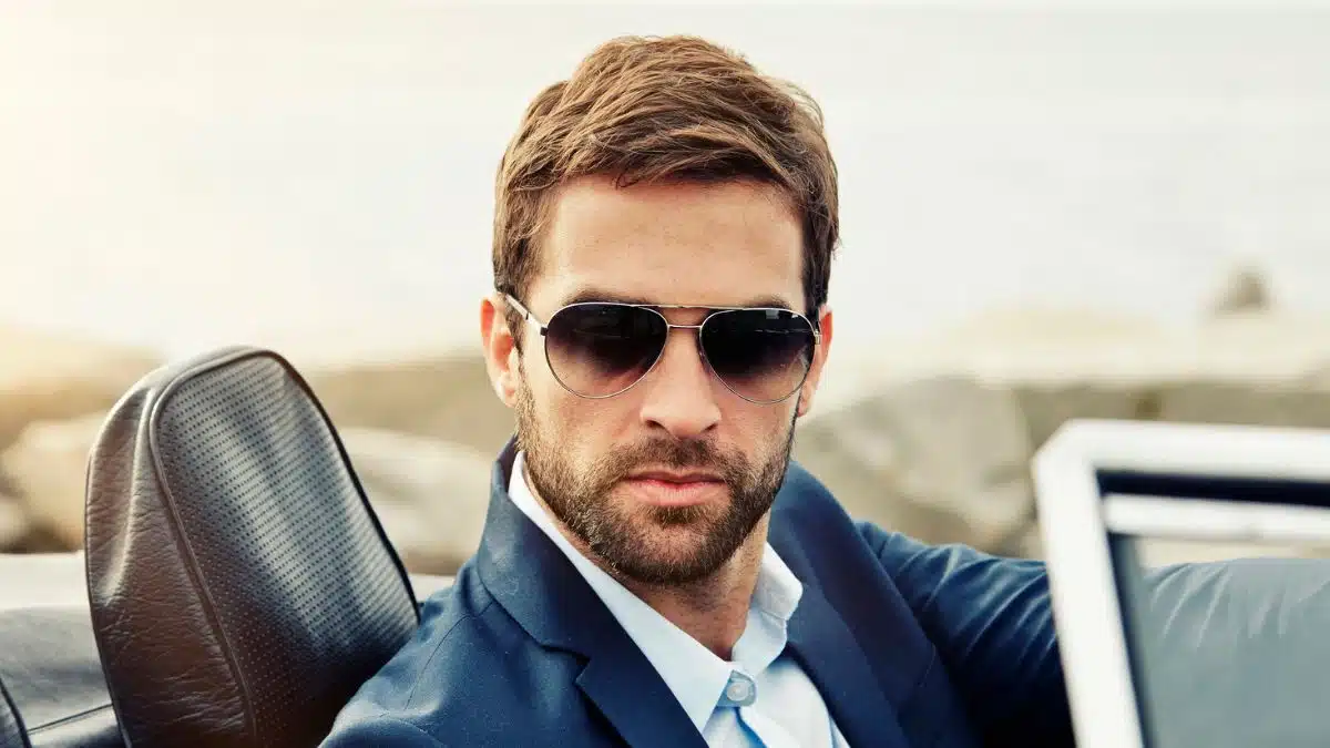 sunglasses driving a car