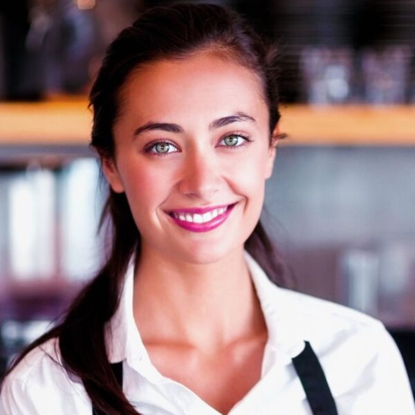 woman in a coffee shop