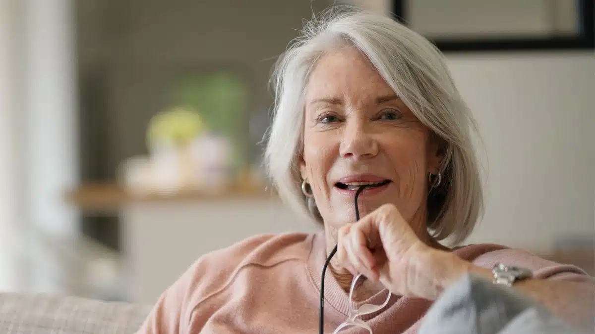 woman retiree reviewing her budget