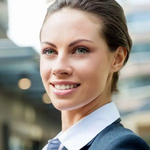 business woman smile